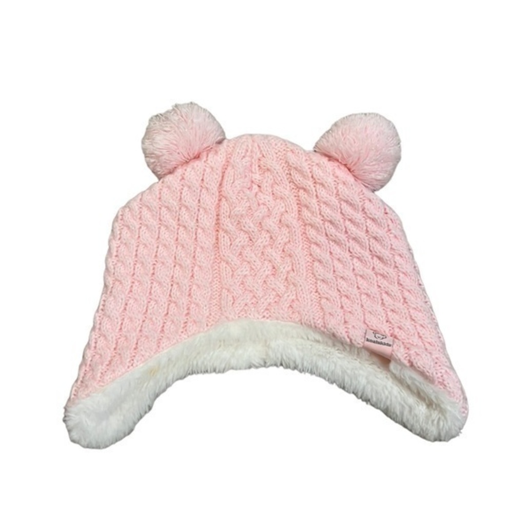 Koala Kids pink thick beenie in pink size 4T-5T